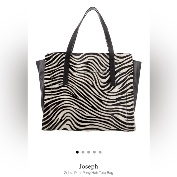 Zebra Print Pony Hair Tote - Picture 2 of 7